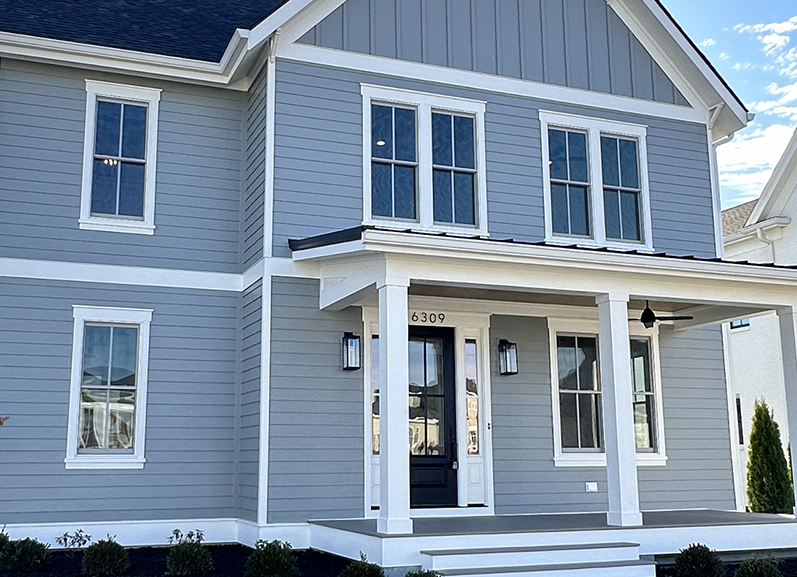 Custom new home exterior